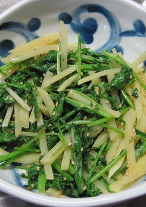 わさび菜の簡単炒め物-レシピのメイン写真