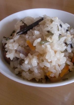圧力鍋３分で山菜おこわ-レシピのメイン写真