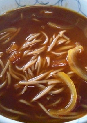 レトルトでＯＫ！カレー南蛮そば-レシピのメイン写真