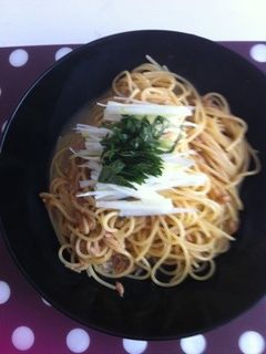 ランチに!なめ茸とシーチキンの和風パスタ-レシピのメイン写真