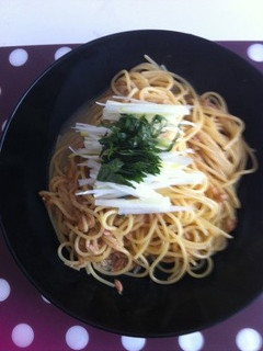 ランチに!なめ茸とシーチキンの和風パスタ-レシピのメイン写真