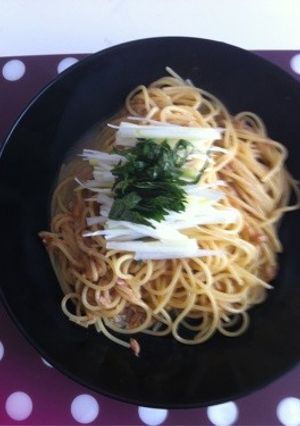 ランチに！なめ茸とシーチキンの和風パスタ-レシピのメイン写真
