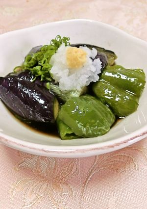 夏に美味しい☆茄子とピーマンの揚げびたし-レシピのメイン写真