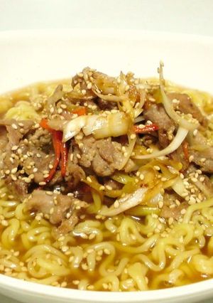 ラーメンのトッピング♪豚コマのスタミナ焼-レシピのメイン写真
