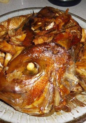 簡単！　真鯛のアラ煮-レシピのメイン写真