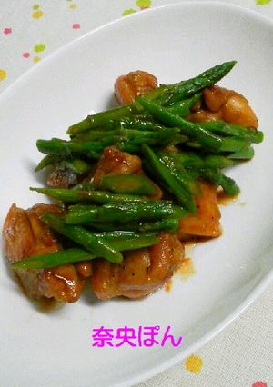 鶏とアスパラの炒めもの♪-レシピのメイン写真
