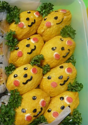 運動会・遠足に！ピカチュウのおいなりサン-レシピのメイン写真
