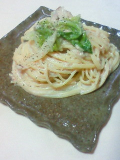 簡単!緑と白のクリームパスタ-レシピのメイン写真
