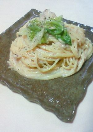 簡単！緑と白のクリームパスタ-レシピのメイン写真