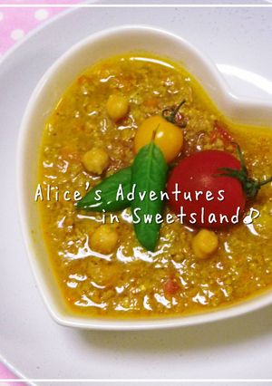 * 本格的な ❤ ひよこ豆のカレー♪-レシピのメイン写真