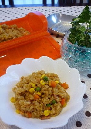 ☆ルクエ　de　簡単カレーピラフ☆-レシピのメイン写真