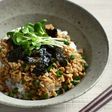 高野豆腐とレンコンの甘辛そぼろ丼
