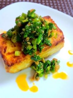 ねぎザーサイの中華タレ豆腐ステーキ-レシピのメイン写真