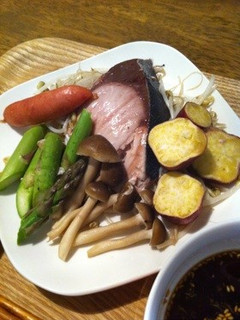 さっぱりだれの、ぶりと野菜のヘルシー蒸し-レシピのメイン写真