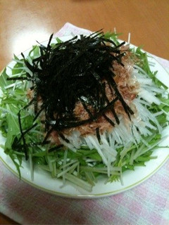 大根とパリパリ水菜の梅サラダ-レシピのメイン写真
