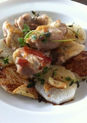 長芋と鶏肉のガーリック焼き-レシピのメイン写真