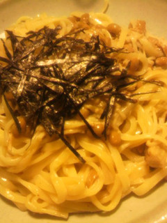 えのきだけと納豆の生クリームパスタ-レシピのメイン写真