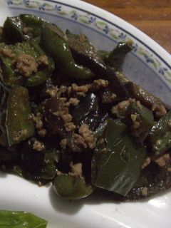 茄子とピーマン挽肉炒め-レシピのメイン写真
