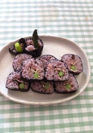 アスパラとマッシュルームの海苔巻き-レシピのメイン写真