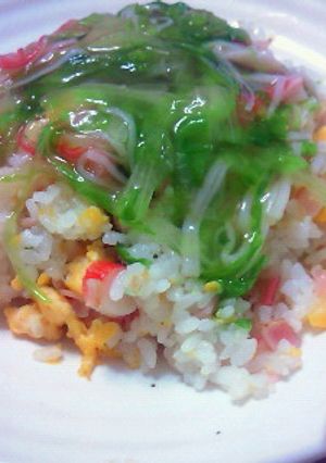 ｶﾆとﾚﾀｽのあんかけﾁｬｰﾊﾝ-レシピのメイン写真