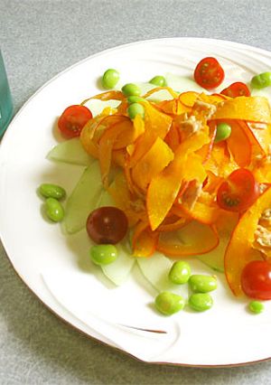赤かぼちゃと太胡瓜の加賀野菜サラダ♪-レシピのメイン写真
