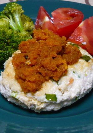 豆腐ハンバーグ人参ソース添え-レシピのメイン写真