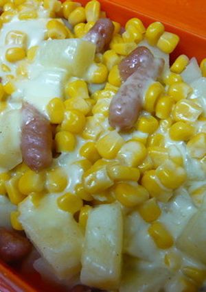 レンジで10分☆じゃがコーンウインナー-レシピのメイン写真