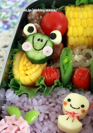 キャラ弁にワンポイント☆カエルくん♪-レシピのメイン写真