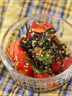 *トマトと大葉の塩昆布和え*-レシピのメイン写真