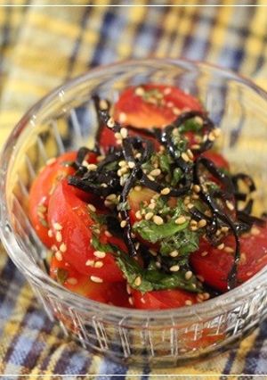 ＊トマトと大葉の塩昆布和え＊-レシピのメイン写真