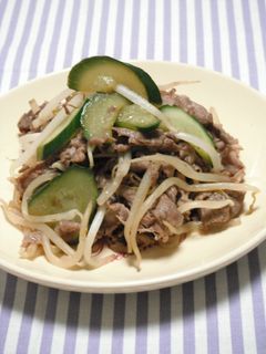 夏の時短おかず★牛肉ときゅうりの炒め物-レシピのメイン写真