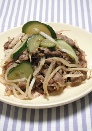 夏の時短おかず★牛肉ときゅうりの炒め物-レシピのメイン写真