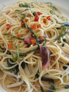 えのきと青シソの塩辛パスタ♪-レシピのメイン写真