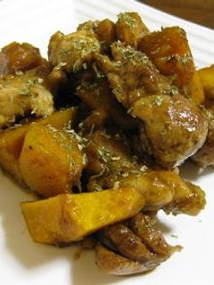 鶏肉とかぼちゃのバルサミコ酢炒め-レシピのメイン写真