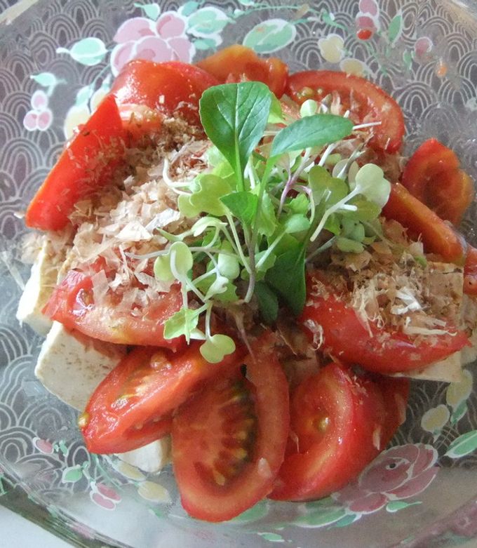 豆腐とトマトのオリーブポン酢サラダ-レシピのメイン写真