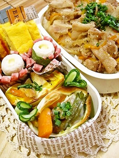 お弁当にリメイク②煮物deお花カップ-レシピのメイン写真