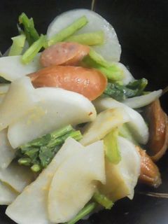 かぶとソーセージのにんにく炒め-レシピのメイン写真