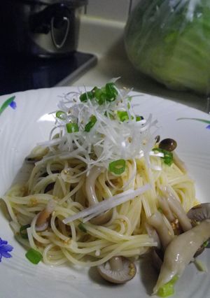 梅肉しめじの冷製パスタ-レシピのメイン写真