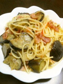 ナスとベーコンとフレッシュトマトパスタ-レシピのメイン写真