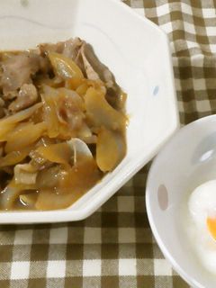 牛肉と玉ねぎだけですき焼き風✿-レシピのメイン写真
