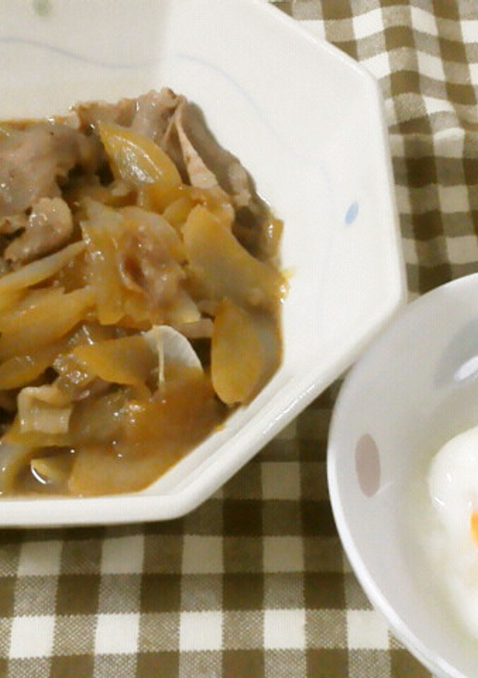 牛肉と玉ねぎだけですき焼き風✿-レシピのメイン写真