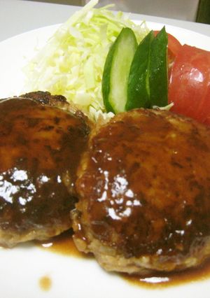 Ｏ型さんのスプーンでふんわりハンバーグ-レシピのメイン写真
