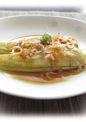 焼き茄子の梅醤油いその香り-レシピのメイン写真