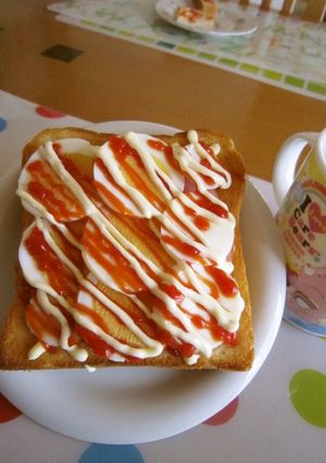 オープンサンド☆ケチャマヨゆで卵☆-レシピのメイン写真