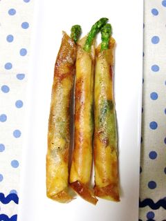 アスパラの味噌チーズしそ巻きスティック-レシピのメイン写真