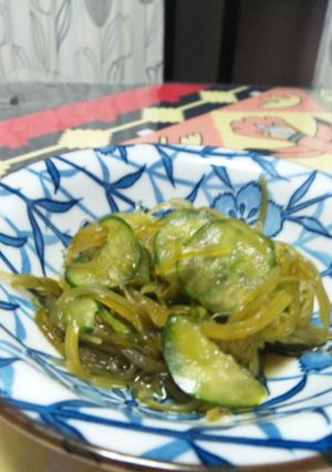 きゅうりと茎ワカメの簡単酢の物-レシピのメイン写真