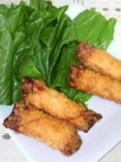 お酒のつまみに『アスパラの包み揚げ」-レシピのメイン写真