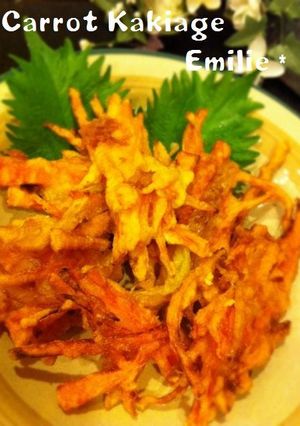 サクサク❤にんじんと玉ねぎのかき揚げ-レシピのメイン写真