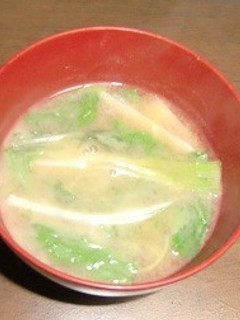 白髪ねぎと水菜の味噌汁-レシピのメイン写真