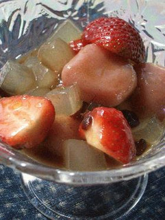 和風sweets♪いちご白玉-レシピのメイン写真